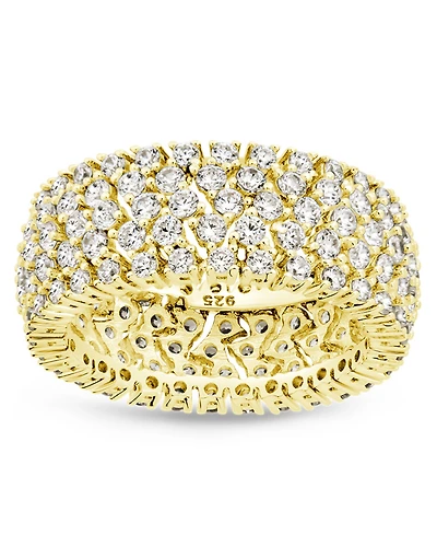 Sterling Forever Silver Yvonne Cubic Zirconia Stacking Ring