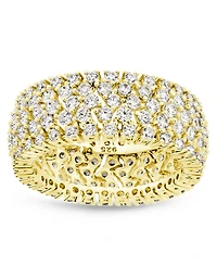 Sterling Forever Silver Yvonne Cubic Zirconia Stacking Ring
