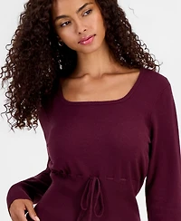 Hooked Up by Iot Juniors' Tie-Detail Sweater