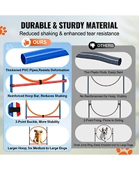 Cozito Dog Agility Training Equipment, Hurdle and Jump Ring Set with Storage Bag