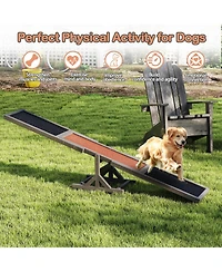 Cozito Wooden Dog Agility Seesaw Outdoor Obstacle Course Toy