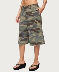 Edikted Women's Camo Rush Oversized Bermuda Shorts