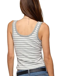 Edikted Womens Alethea Striped Scoop Neck Tank Top