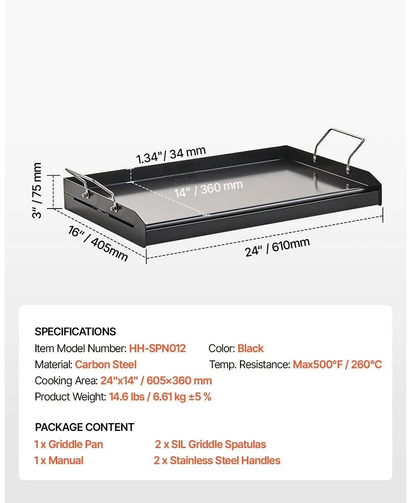 Cozito Carbon Steel Griddle
