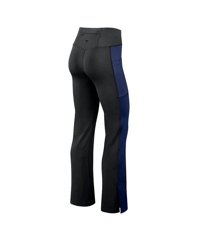 Fanatics Women's Black New York Yankees Studio Fitted Flared Leggings