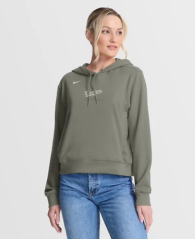 Nike Women's Olive Los Angeles Dodgers One Tri-Blend Dri-fit Hoodie