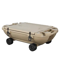 Cozito Floating Cooler 40 Qt Ice Chest with Dry Storage, Wheels and Tow Rope