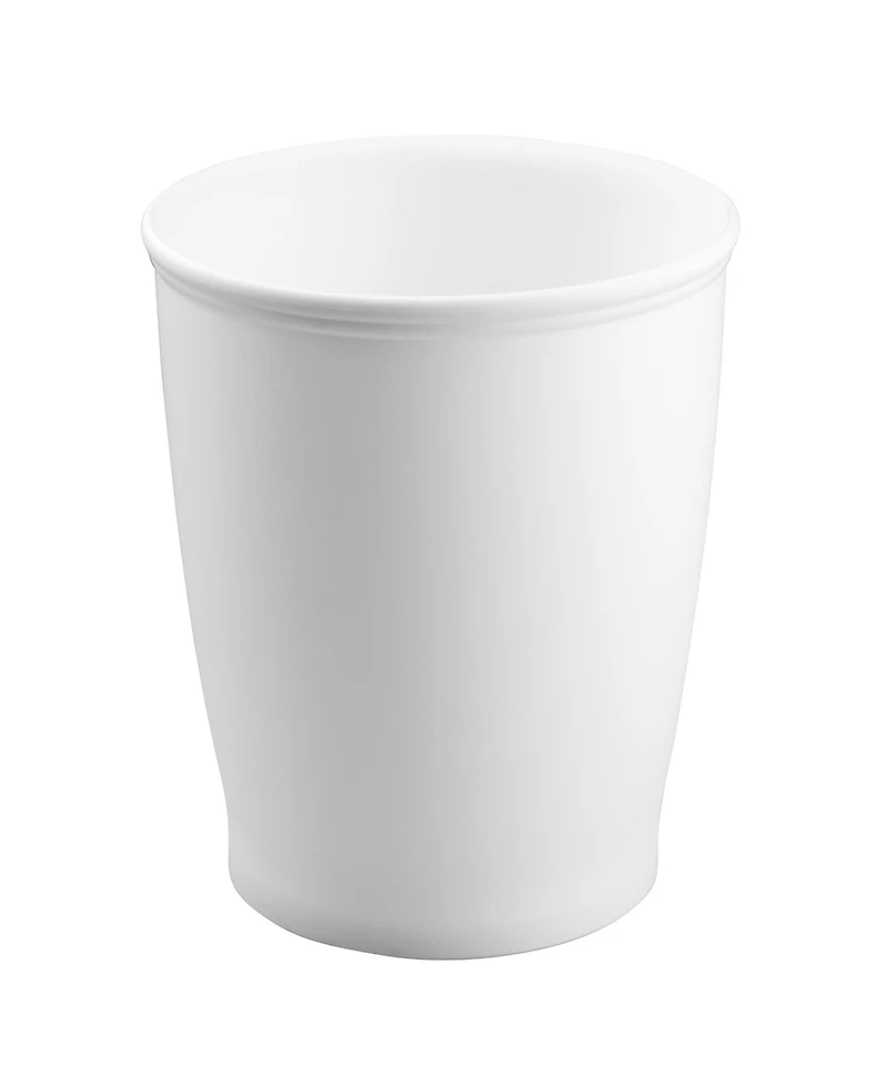 iDesign Small Plastic Round Bathroom Trash Can, 2-Pack