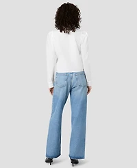 French Connection Women's Cambria Crewneck Button-Front Top