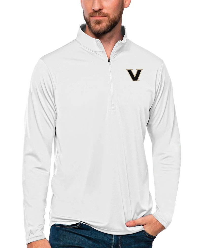 Antigua Men's White Vanderbilt Commodores Tribute Quarter-Zip Sweatshirt