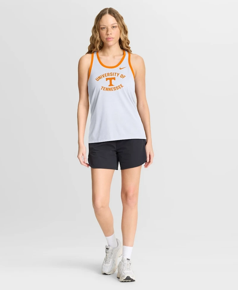 Nike Women's White Tennessee Volunteers Uni Name Tri-Blend Dri-fit Tank Top