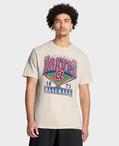 Fanatics Men's Tan Atlanta Braves Stadium Slub T-Shirt