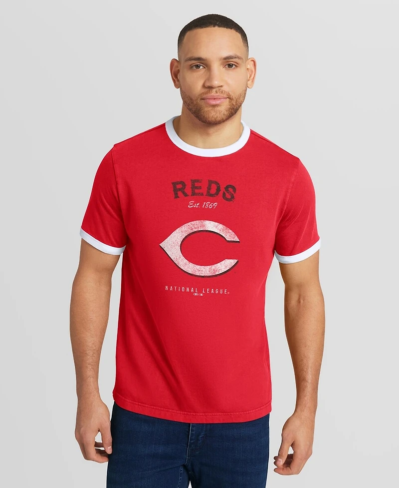 Darius Rucker Collection by Fanatics Men's Red Cincinnati Reds Washed Ringer T-Shirt