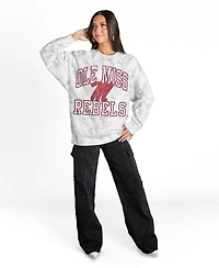 Gameday Couture Women's Ash Ole Miss Rebels Whiteout Premium Fleece Camo Sweatshirt