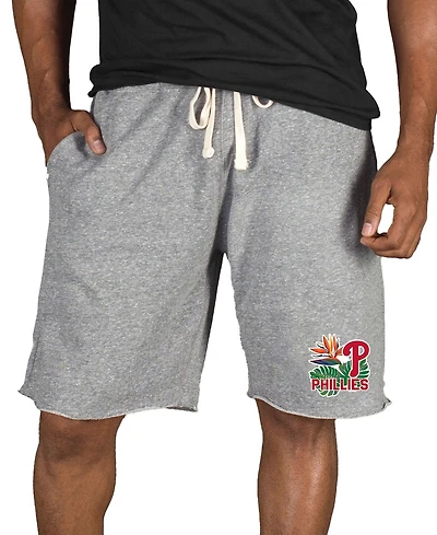 Concepts Sport Men's Gray Philadelphia Phillies Mainstream Tri-Blend Shorts