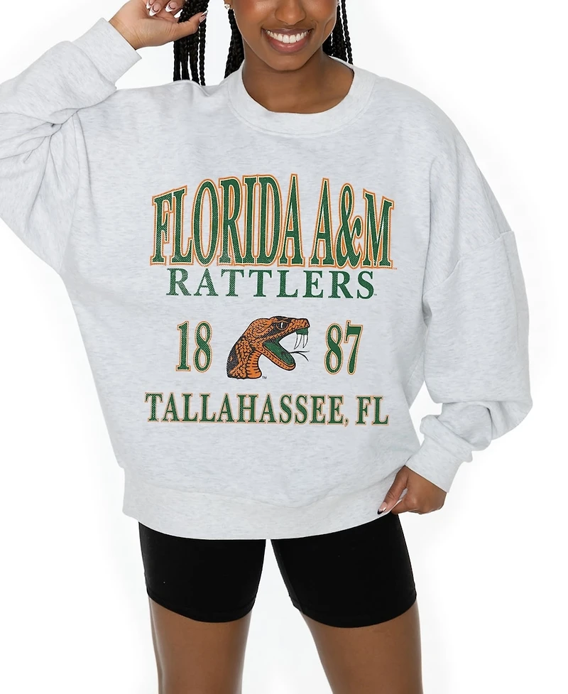 Gameday Couture Women's Ash Florida A&M Rattlers Premium Fleece Pullover Sweatshirt