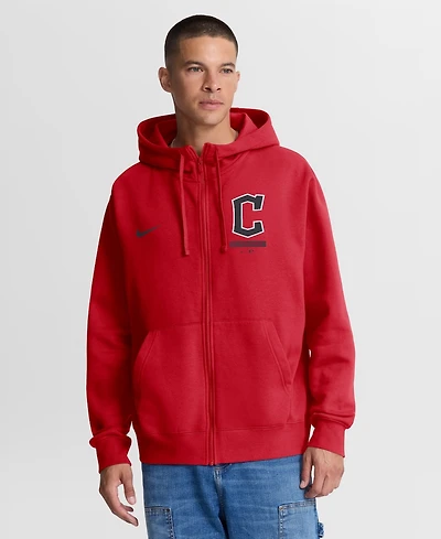Nike Men's Red Cleveland Guardians Primetime Lockup Full-Zip Hoodie