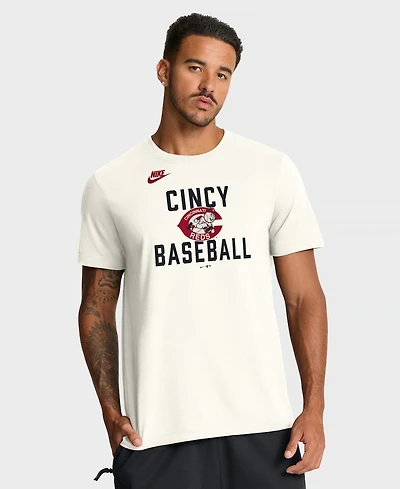 Nike Men's Cream Cincinnati Reds Cooperstown Collection ‘70s Inspired T-Shirt