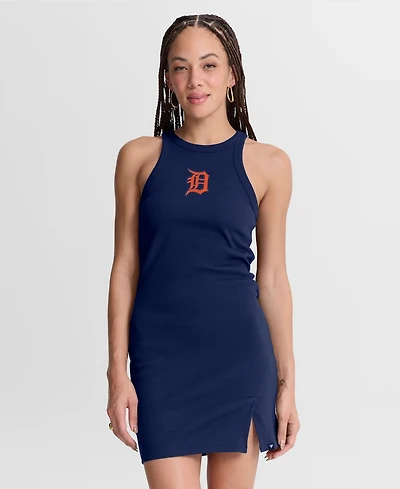 Fanatics Women's Navy Detroit Tigers Tri-Blend Ribbed Sleeveless Dress