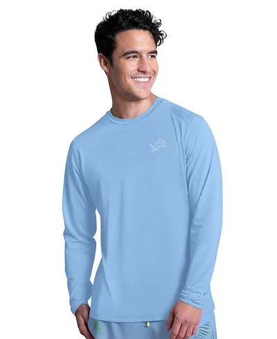 Margaritaville Men's Light Blue Detroit Lions Life's A Beach Long Sleeve Rashguard