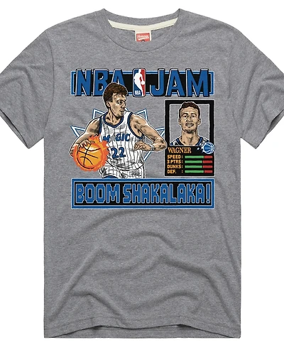 Homage Men's and Women's Franz Wagner Gray Orlando Magic Nba Jam Tri-Blend T-Shirt