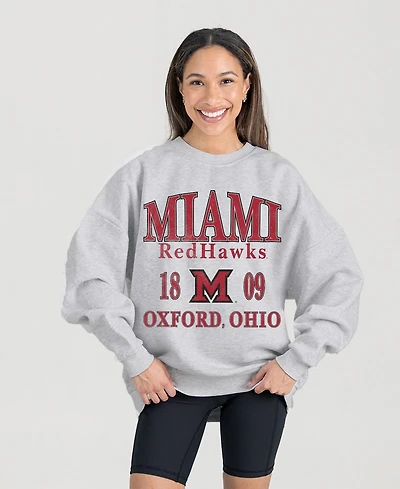 Gameday Couture Women's Ash Miami University RedHawks Premium Fleece Pullover Sweatshirt