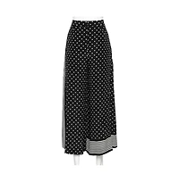 Pre-Owned Stella Mccartney Women's Monochrome Polka Dotted Silk Wide Leg Pants