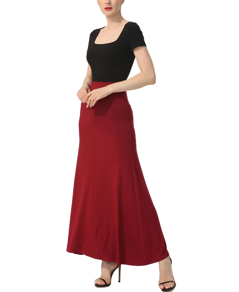 kimi + kai Women's Waist Ruched Maxi Skirt