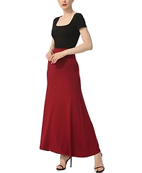 kimi + kai Women's Waist Ruched Maxi Skirt