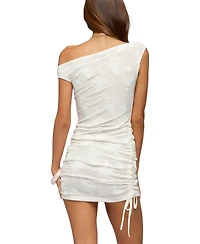 Edikted Women's Sheer Lace Drawstring Mini Dress