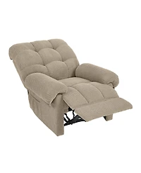 Clihome Recliner Chair, Overstuffed Armchair,Living Room Seating, Reading Chair,Ergonomic Lounge Soft Fabric
