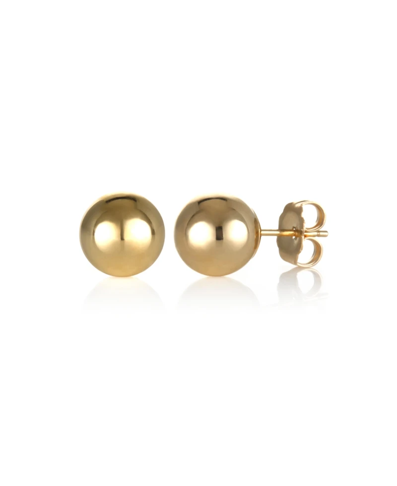 Gold Ball Stud Earrings (8mm) 14k Yellow, White or Rose