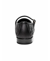 Forever & Always Shoes Women's Yevora Leather Woven Strap Ballet Flat