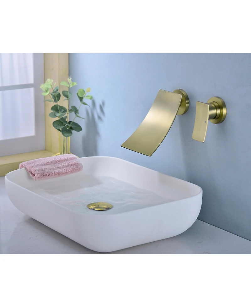 Phying Wall Mount Widespread Bathroom Faucet