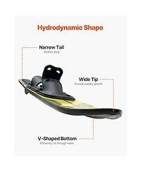 Hikeen Water Skis Adult Water Ski with Adjustable Horseshoe Bindings and Padded Rear Toe Plate High gloss Uv Coating Waterskis