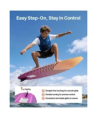 Hikeen 45 Inch Wakesurf Board Wake Surfing Board with Eps Foam Core and Eva Non Slip Pad Uv Resistant Wakesurfing Boards for Youth Up to 110 lbs