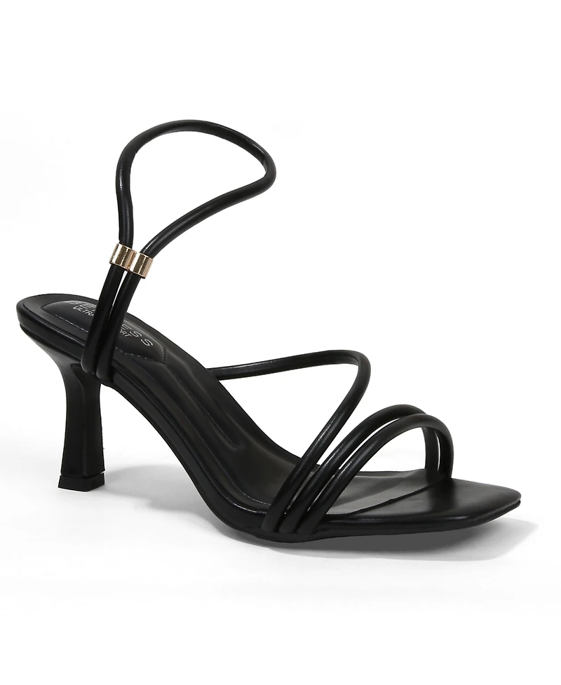 Berness Women's Hannia Looped Ankle Strap Kitten Heel Sandals