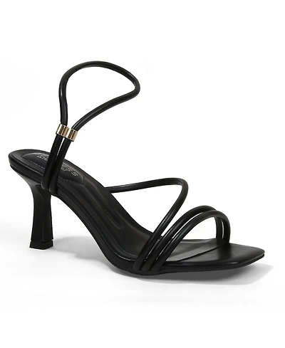 Berness Women's Hannia Looped Ankle Strap Kitten Heel Sandals