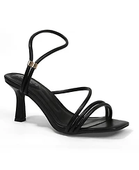 Berness Women's Hannia Looped Ankle Strap Kitten Heel Sandals