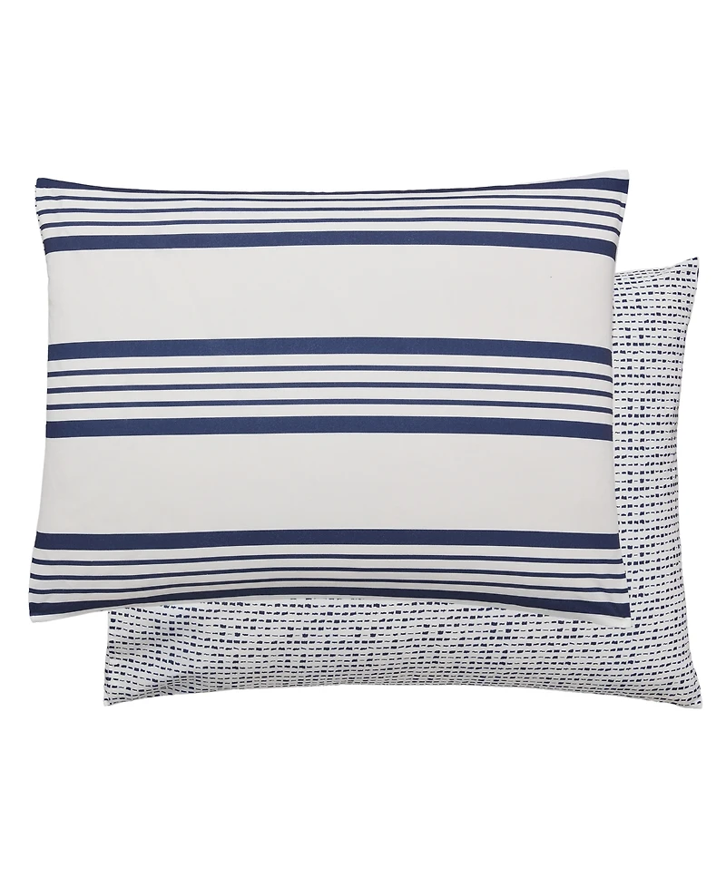 Anne Klein Archer Stripe Cotton Blend -Piece Comforter Set