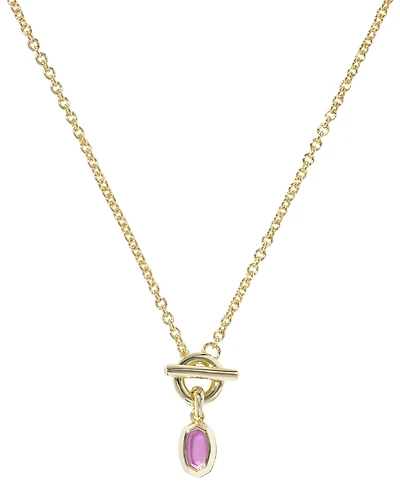 Kendra Scott Malachite & Imitation Pearl 14K Gold Plated Over Brass Daphne Link and Chain Necklace