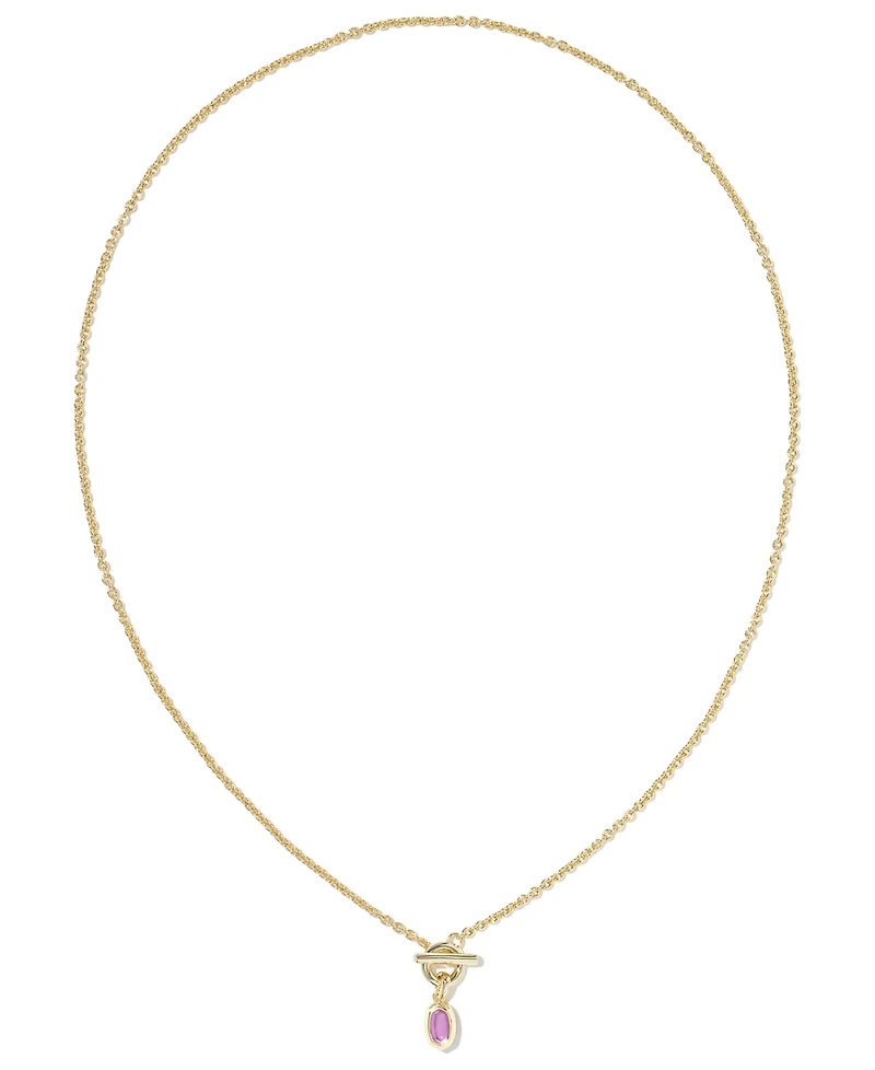 Kendra Scott Malachite & Imitation Pearl 14K Gold Plated Over Brass Daphne Link and Chain Necklace