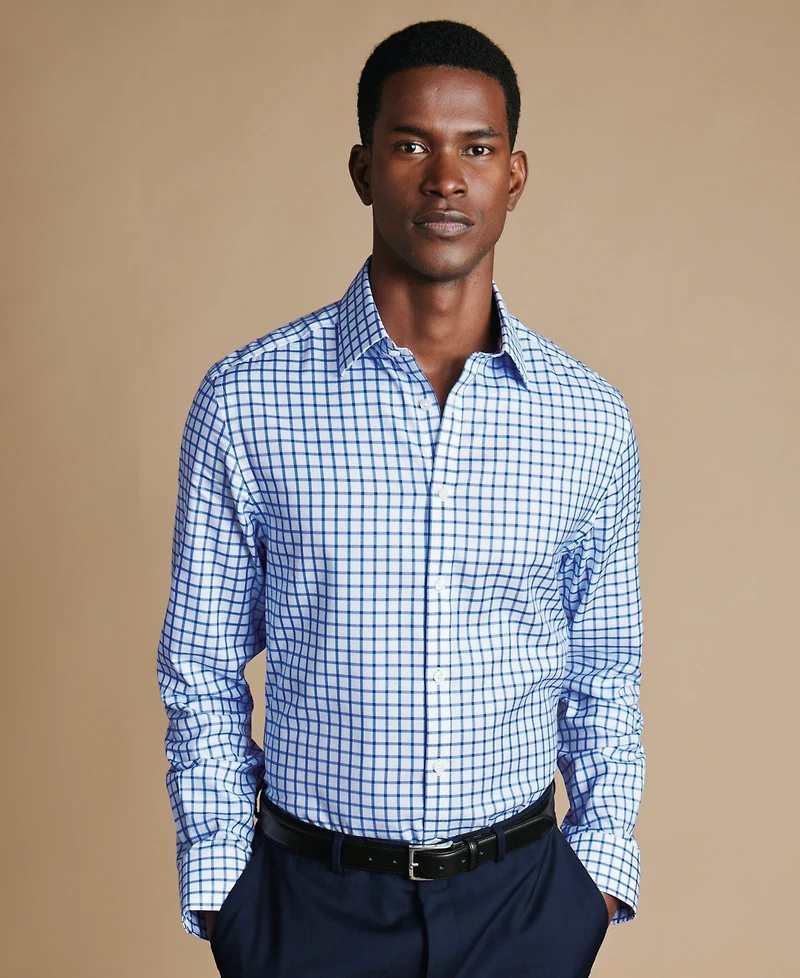 Charles Tyrwhitt Men's Spread Collar Cotton Dress Shirt, Macy's Exclusive