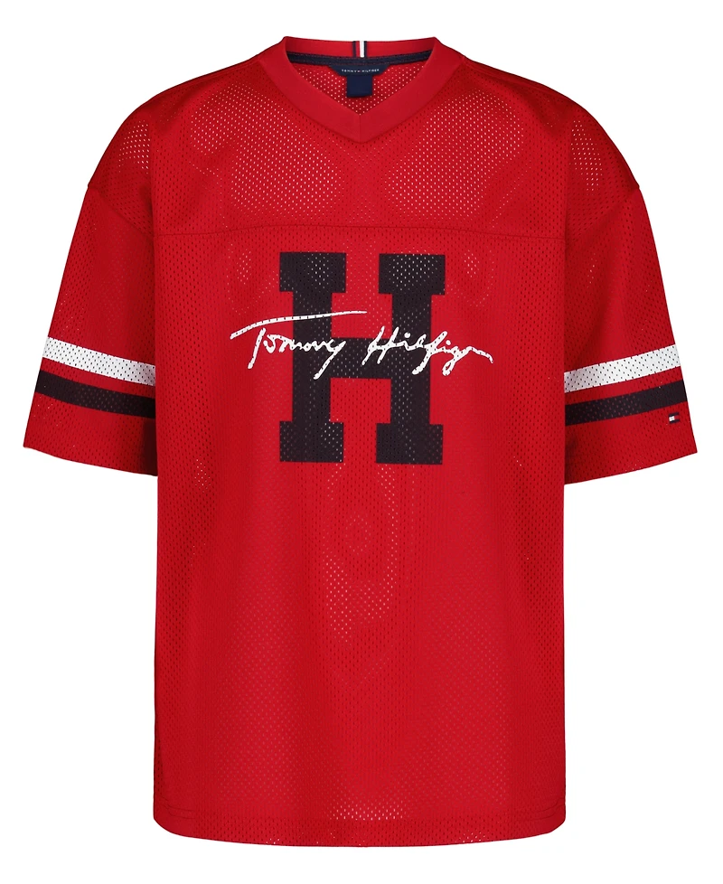 Tommy Hilfiger Boys' 8-20 Logo Mesh Jersey T-Shirt