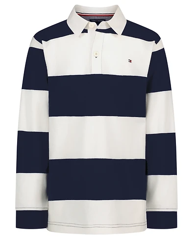 Tommy Hilfiger Boys' 8-20 Striped Long-Sleeve Rugby Polo Shirt