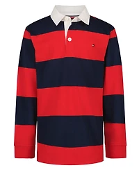 Tommy Hilfiger Boys' 8-20 Striped Long-Sleeve Rugby Polo Shirt