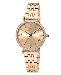 Porsamo Bleu Women's Emma Stainless Steel Rose Tone Sunray Dial Watch 1141CEMS