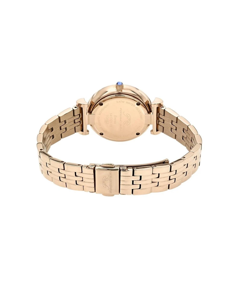 Porsamo Bleu Women's Emma Stainless Steel Rose Tone and Mop Dial Watch 1142CEMS