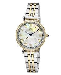 Porsamo Bleu Women's Emma Stainless Steel Two Tone and Mop Dial Watch 1142DEMS