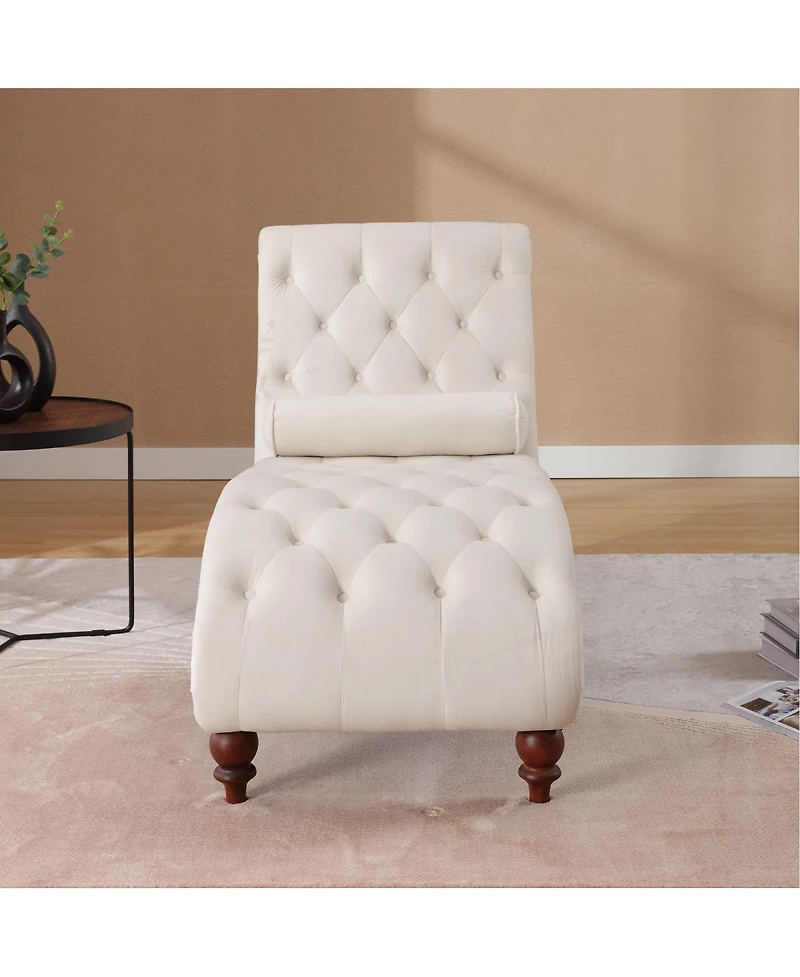 Streamdale Furniture Classical Velvet Recliner Chair with Button Tufting and Silver Nailhead Trim